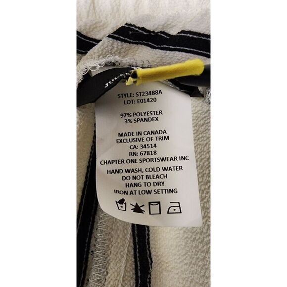 Jules & Leopold 2PC Pants Set Striped 3/4 Scoop Neck Size Medium Ivory/Blue - Picture 11 of 13